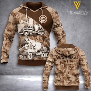 Concrete Finisher Camo HOODIE 3D PRINTED 2021