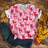 Chihuahua pink camo T-shirt 3d VM1003