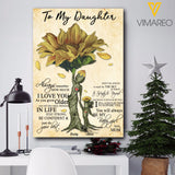 PERSONALIZED TO MY DAUGHTER SUNFLOWER CANVAS TNTN1402