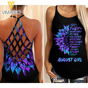 August Girl Criss-Cross Open Back Camisole Tank Top 1303NGBD