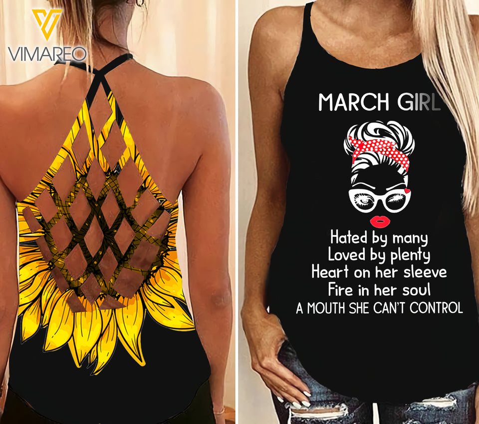 APRIL GIRL Criss-Cross Open Back Camisole Tank Top control