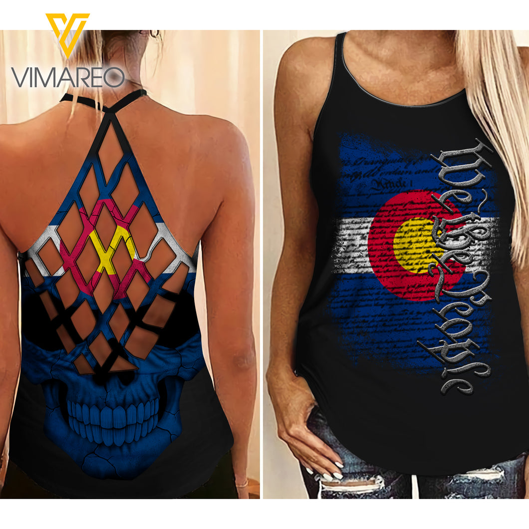 COLORADO-WE THE PEOPLE CRISS-CROSS OPEN BACK CAMISOLE TANK TOP