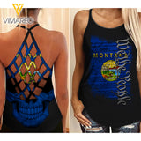 MONTANA-WE THE PEOPLE CRISS-CROSS OPEN BACK CAMISOLE TANK TOP