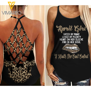 PHN April Girl Criss-Cross Open Back Camisole Tank Top MAR-MD19