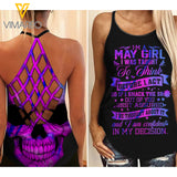 May Girl Criss-Cross Open Back Camisole Tank Top ZD2503