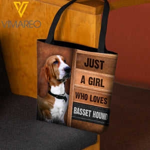 Basset Hound Dog Tote Bag SNE