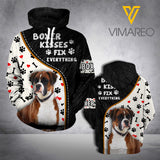 Boxer Dog 3D printed hoodie SJE