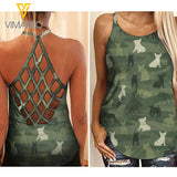 Frenchie Criss-Cross Open Back Camisole Tank Top QFJGA