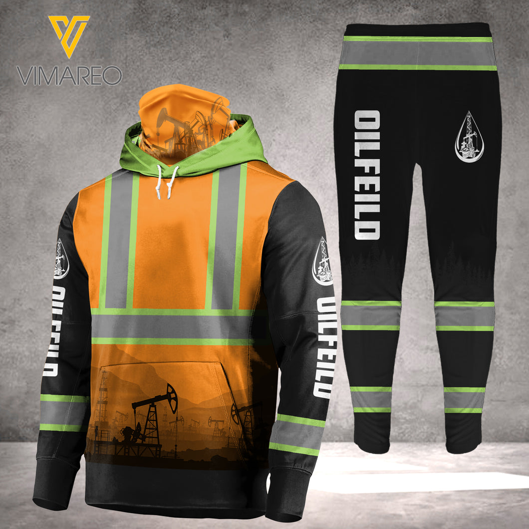 PERSONALIZED OILFIELD MASK HOODIE COMBO 3D PRINTED LC