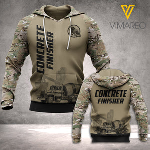 Concrete Finisher 3D printed hoodie NDG