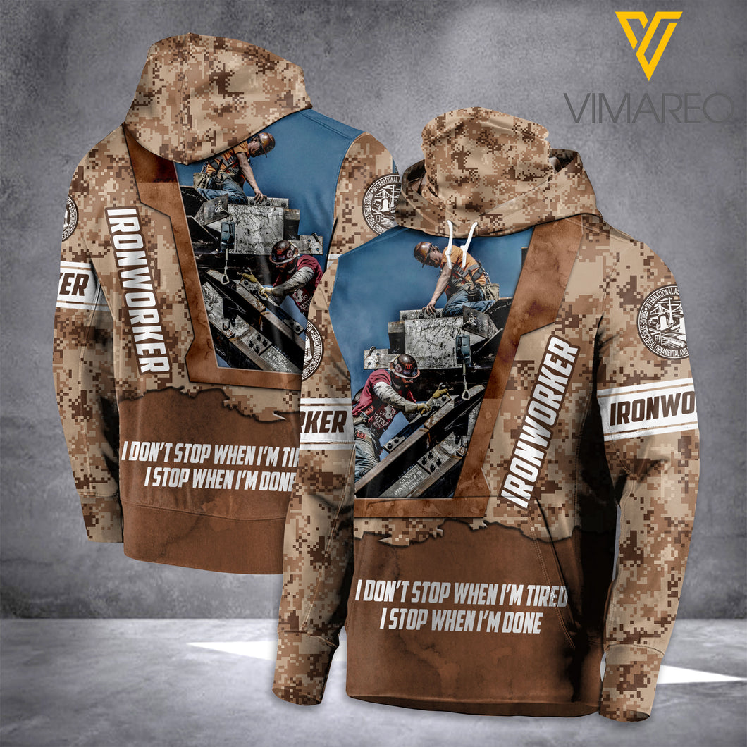Ironworker camo Mask Hoodie 3d printed dh 2002