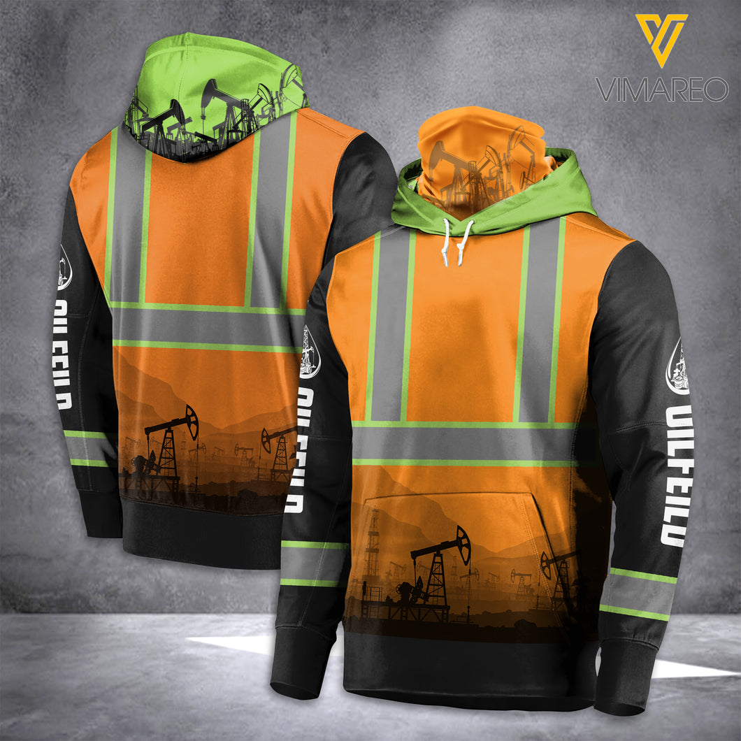 PERSONALIZED OILFIELD MASK HOODIE 3D PRINTED LC